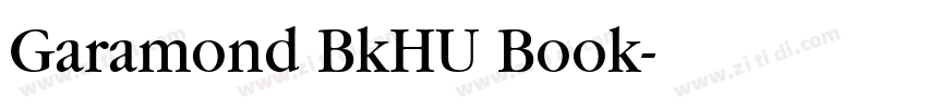 Garamond BkHU Book字体转换